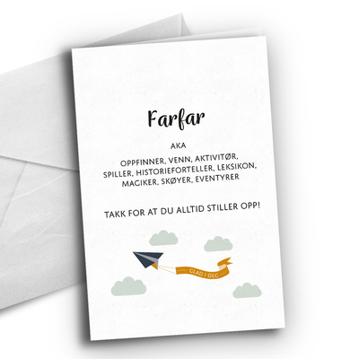 Farsdagskort Farfar aka - Happystar