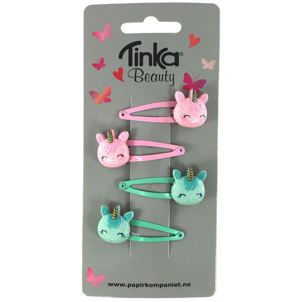 HÅRKLIPS M/UNICORN 4 STK TINKA BEAUTY
