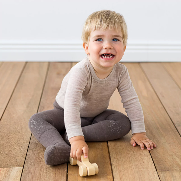 Lillelam Ullstrømpebukse antiskli