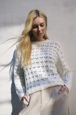 Elena knit Pullover Chalk - Kaffe Clothing