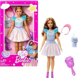 Barbie My First Barbie dukke med brunt hår og kanin - 34 cm høy My first barbie - Barbie