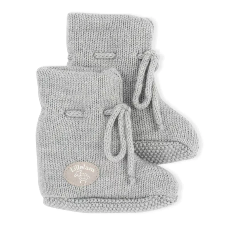 Lillelam babytøfler classic, Mellomgrå