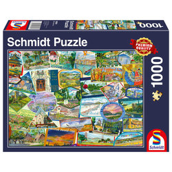 Schmidt puslespill 1000 Travel Stickers 1000 biter - Schmidt