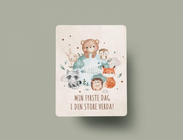 Milepælskort baby - nynorsk 