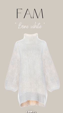 Fam sweater Bone White - HÈST