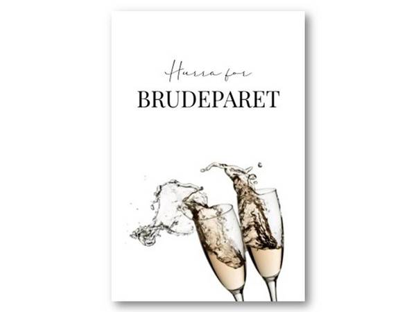 Hurra for brudeparet | 10x15 cm