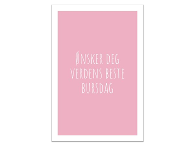 Verdens beste bursdag | 10x15 cm ikke relevant - Papirkort.no