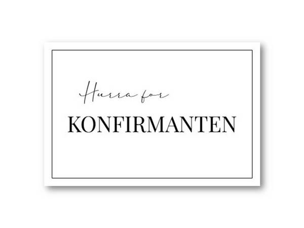 Hurra for konfirmanten | 10x15 cm