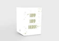 Kort m/konvolutt, Hipp hipp hurra - VRPrintogDesign Hipp hipp hurra - Design kort