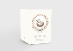 Kort m/konvolutt, Gratulerer med dåpsdagen  - VRPrintogDesign Gratulerer med dåpsdagen - Design kort