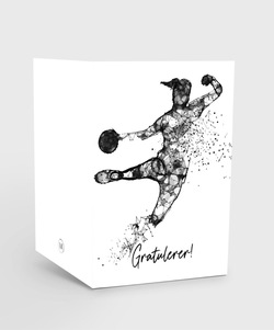 Kort m/konvolutt, Gratulerer - Handball - VRPrintogDesign Gratulerer - Design kort