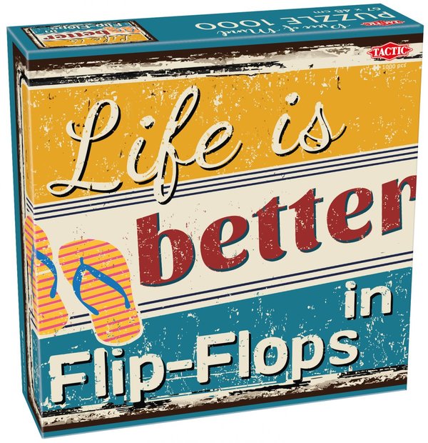 Puslespell life is better in flip-flops 1000b