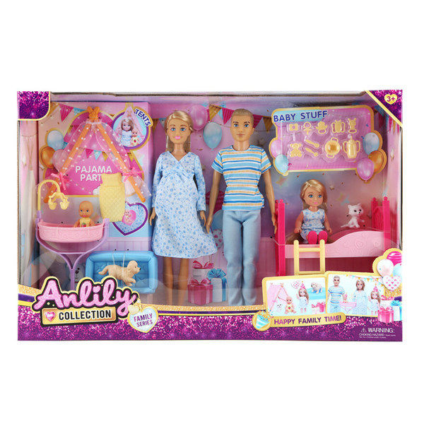 Anlily m/familie (mangler deler til teltet i pakken - derfor tilbud)