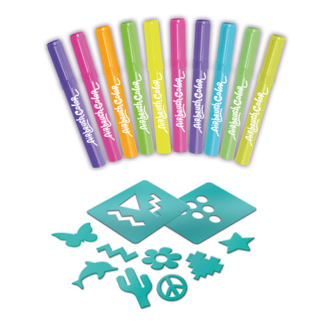 AIRBRUSH PLUSH REFILL NEON KIT X 10 MARKS