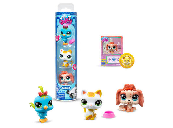Littles Pet Shop - Pet trio in tube