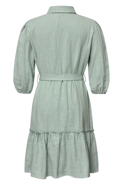 Linen Dress Mint - A-view
