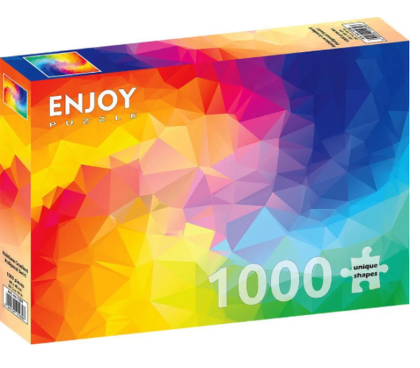 Enjoy puslespill 1000 Rainbow Gradient Poligonal Swirl
