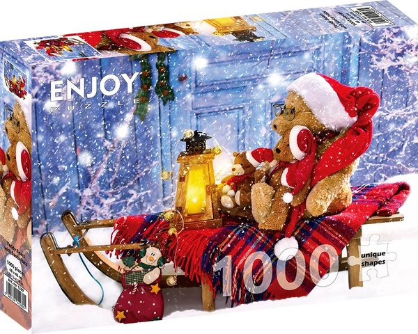 Enjoy puslespill 1000 Teddy Bears with Santa Hats