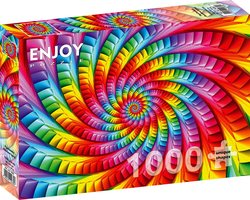 Enjoy puslespill 1000 Psychedelic Rainbow Spiral - levering i Mai 1000 biter - Enjoy puzzle