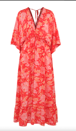 Haust Tassel lang kjole Rød/oransje - Haust Collection