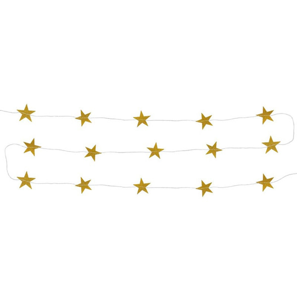 Stjernegirlander Gull/glitter stjerner