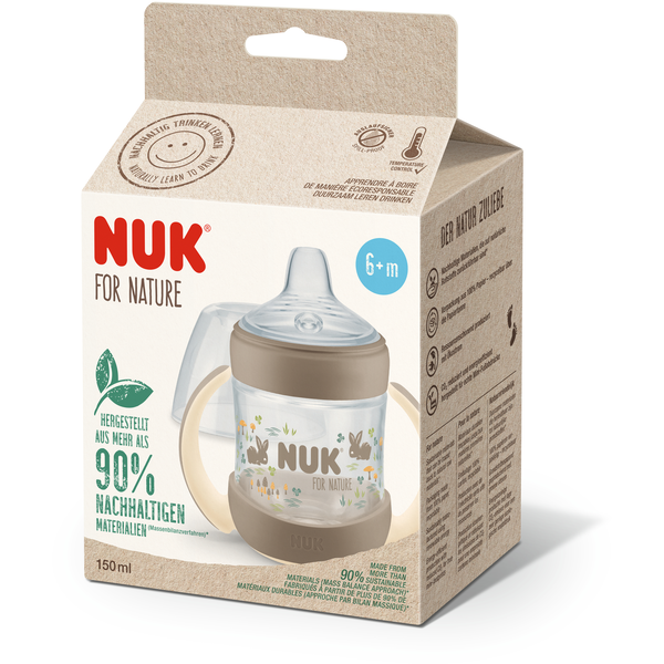 Nuk for nature Learner bottle, silikon 6mnd+ Beige - NUK