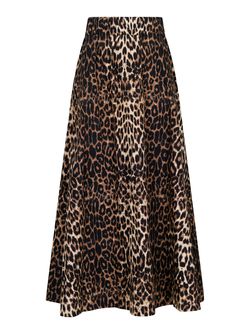 Yara Leo Long Skirt Leopard - Neo noir