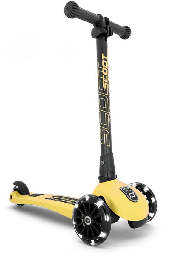 Scoot & Ride Sparkesykkel, Highwaykick 3 LED - Lemon 