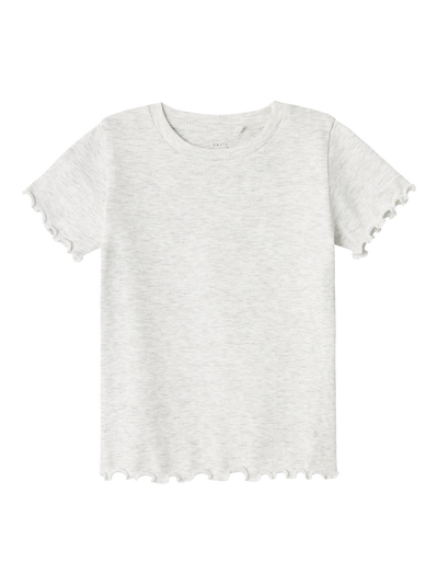 NMFVEMMA SS SLIM TOP Light Grey Melange - Name It