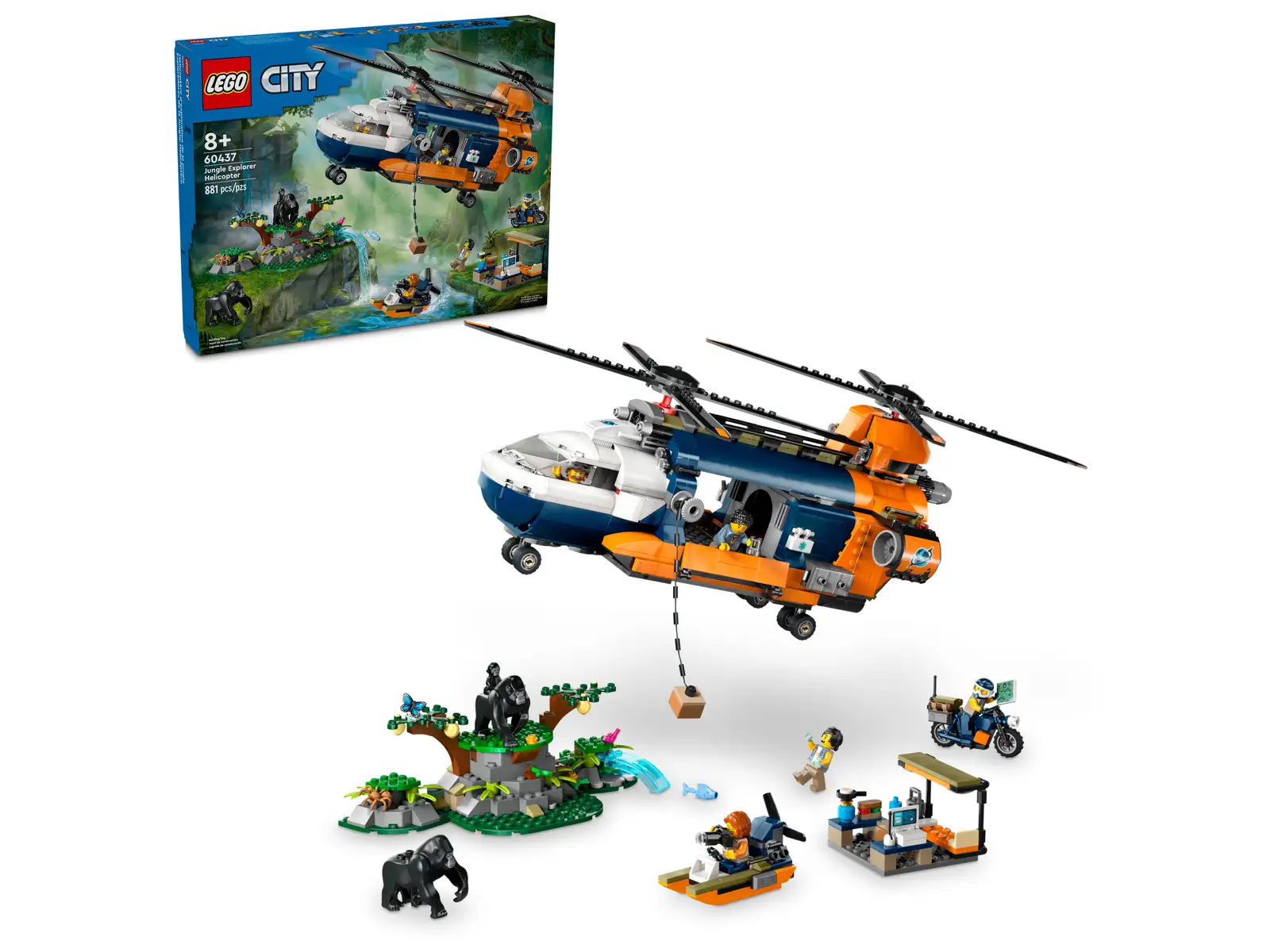 LEGO 60437 Jungelutforskerens helikopter-baseleir 60437 - Lego city