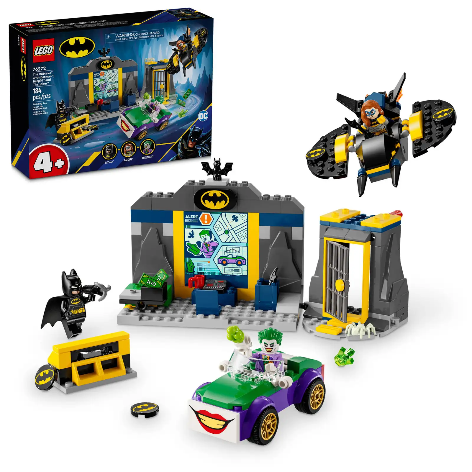 LEGO 76272 Batcave™ med Batman™, Batgirl™ og Jokeren 76272 - Lego Batman