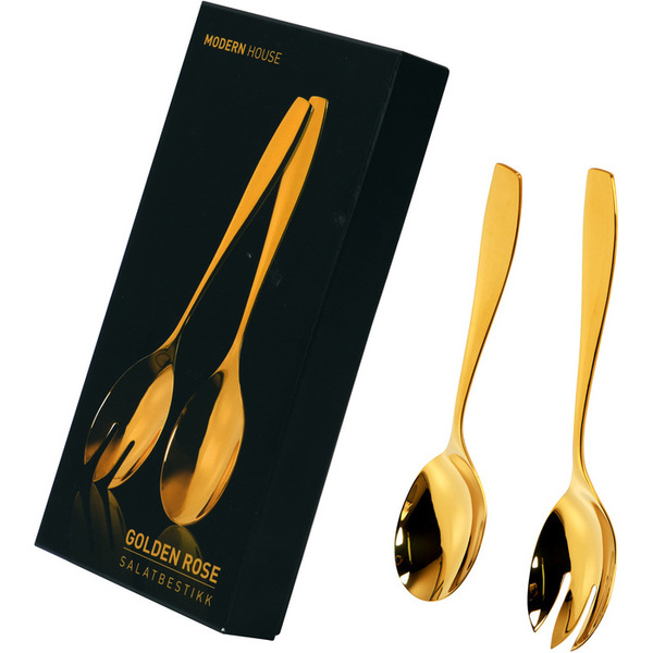 Modern House - Golden Rose - Salatbestikk s/2
