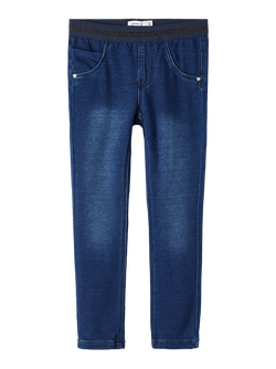 NMFSALLI SLIM SWEAT JEANS 1190 Dark Blue Denim DARK SAPPHIRE LUREX - Name It