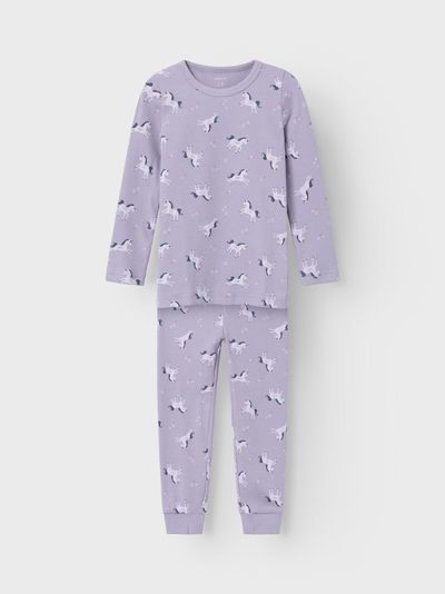 NMFNIGHTSET LAVENDER UNICORN RIB NOOS Lavender Aura - Name It
