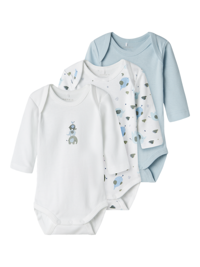 NBMBODY 3P LS BABY ELEPHANT  Baby Blue - Name It
