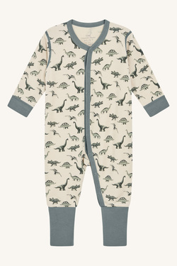 Hust&Claire pysjamas med dinosaur, bambus ull 3416 Jade Green - Hust & Claire