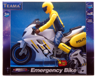 TEAMA NORSK POLITIMOTORSYKKEL M/LYD OG FIGUR Politimotorsykkel - Leiker