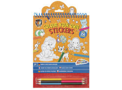 FARGELEGG DINE STICKERS BOK - 2 ASS Animals - Salg