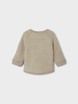 NBFWMINO WOOL BRU LS CARDIGAN