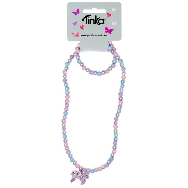 HALSKJEDE/ARMBÅND LILLA UNICORN TINKA BEAUTY