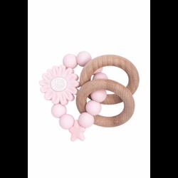 Nibbling rangle/biteleke Petal Rattle Ring Pink Rosa - Inside