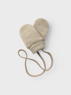 NBFWMINO WOOL BRU MITTENS WO/THUMB Pure Cashmere - Name It