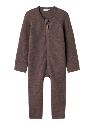 NMFWMINO WOOL BRUSHED LS SUIT SPARROW - Name It
