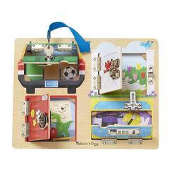 Wooden Activity Board Lock and Latch Lock and Latch  - Melissa & Doug