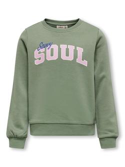 KOGLOTTA REG L/S COLLEGE BOX SWEAT Hedge Green Soul - Kids Only 