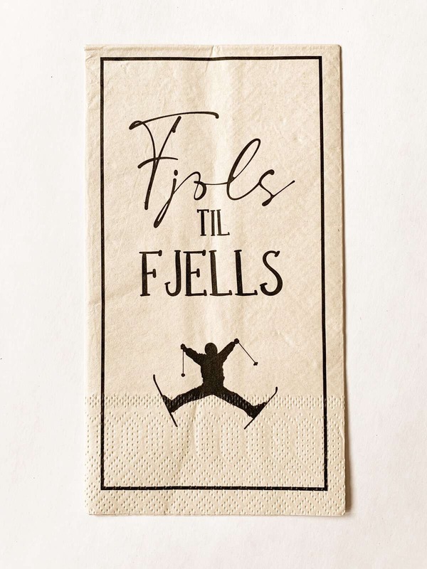 Serviett "Fjolls til Fjells" 33x40cm, 20stk
