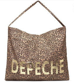 Depeche handle-bag Leopard brun/svart - Depeche