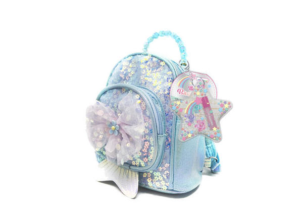 MINISEKK M/HÅRKLEMME OG LIPGLOSS