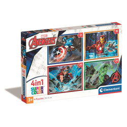  Clementoni 4 in 1 Puzzle Marvel Avengers 12+16+20+24 4 in 1 - Clementoni