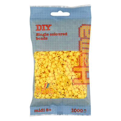 Hama Midi Beads 1000 pcs Ligth Yellow 207-103 Ligth Yellow 103 - hama